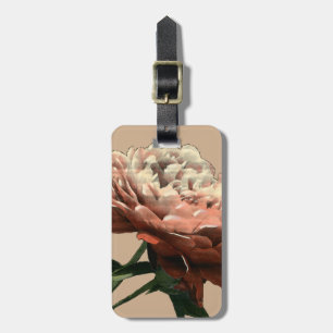 Ruby-Rote Rose mit weißen Akzenten Gepäckanhänger