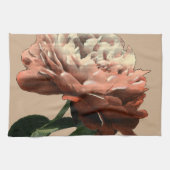 Ruby-Rote Rose mit weißen Akzenten Geschirrtuch (Horizontal)