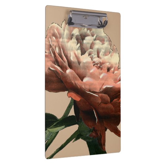 Ruby-Rote Rose mit weißen Akzenten Klemmbrett (Rechts)