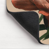 Ruby-Rote Rose mit weißen Akzenten Mousepad (Ecke)