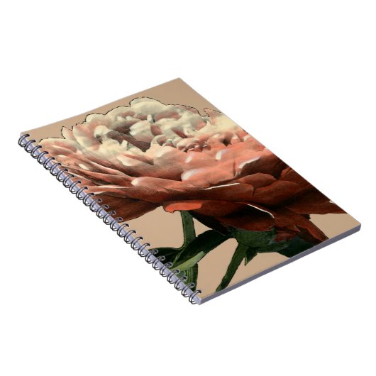 Ruby-Rote Rose mit weißen Akzenten Notizblock (Rechte Seite)