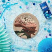 Ruby-Rote Rose mit weißen Akzenten Pappteller (Party)