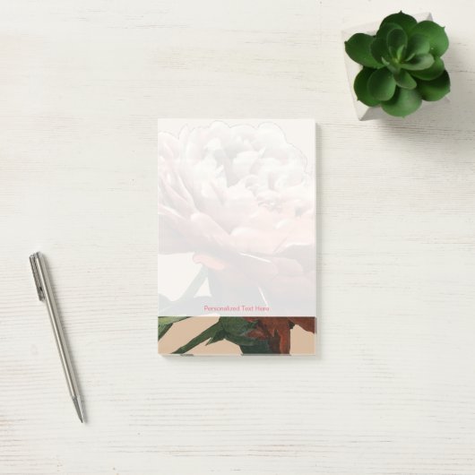 Ruby-Rote Rose mit weißen Akzenten Post-it Klebezettel (Büro)