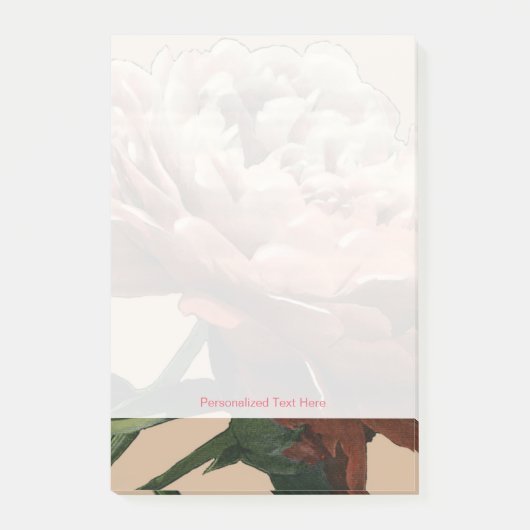 Ruby-Rote Rose mit weißen Akzenten Post-it Klebezettel (Vorderseite)