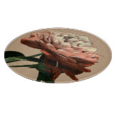 Ruby-Rote Rose mit weißen Akzenten Schneidebrett (Ecke)