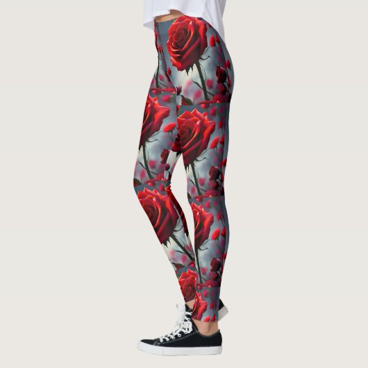 Ruby Rote Rose Stem and Buds, Leggings (Links)