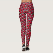 Ruby-Rote Rose und -Buds, Leggings (Rückseite)