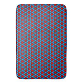Ruby rote Sterne auf türkis Bath Mat Badematte (Vorderseite Vertikal)