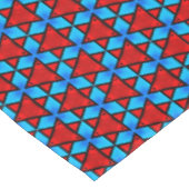 Ruby rote Sterne auf türkisfarbenem Hintergrund Tischdecke (Schrägansicht)