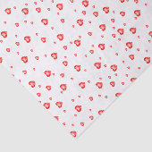 Ruby Rote Valentine Herzmuster Seidenpapier (Ausschnitt)
