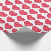Ruby-Rotherherzen Aquarellschmuck gemusterte Verpa Geschenkpapier (Ecke)