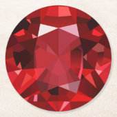 Ruby Round-Paper-Untersetzer Runder Pappuntersetzer (Vorderseite)