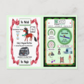 Ruby - Rubidium Horn Einhorn Spielkarte Postkarte (Rückseite)