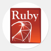 Ruby Runder Aufkleber (Vorderseite)