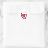 Ruby Runder Aufkleber (Tasche)