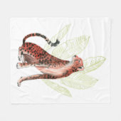 Ruby Runner Leopard Fleecedecke (Vorderseite (Horizontal))
