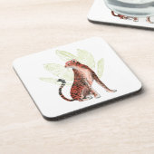 Ruby Runner Leopard Getränkeuntersetzer (Linke Seite)