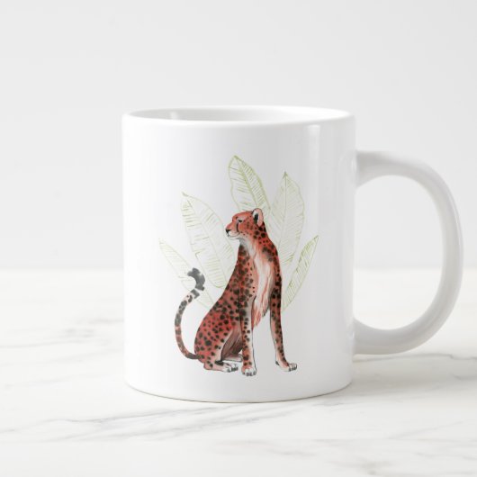 Ruby Runner Leopard Jumbo-Tasse (Rechts)