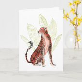 Ruby Runner Leopard Karte (Gelbe Blume)