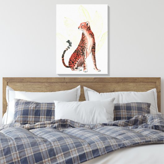 Ruby Runner Leopard Leinwanddruck (Insitu (Schlafzimmer))