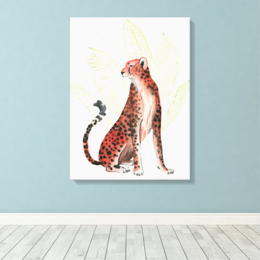 Ruby Runner Leopard Leinwanddruck (Insitu (Holzboden))