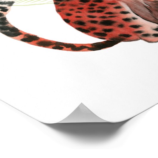 Ruby Runner Leopard Poster (Ecke)