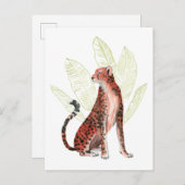 Ruby Runner Leopard Postkarte (Vorne/Hinten)