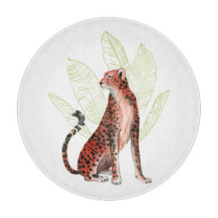 Ruby Runner Leopard Schneidebrett