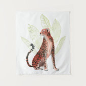 Ruby Runner Leopard Wandteppich (Vorderseite)