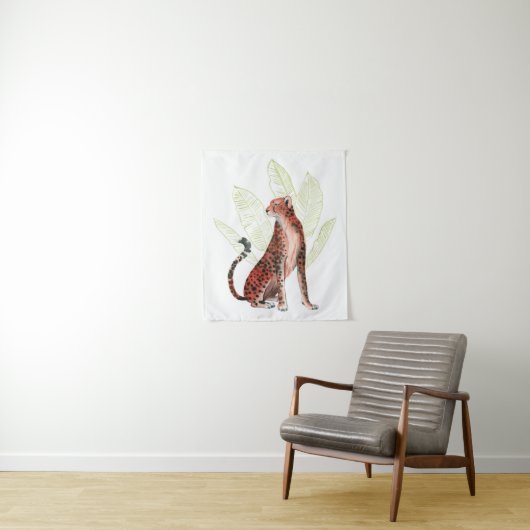 Ruby Runner Leopard Wandteppich (Beispiel)