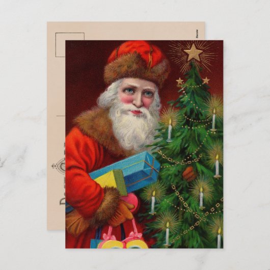 Ruby Santa Postcard Feiertagspostkarte (Vorne/Hinten)