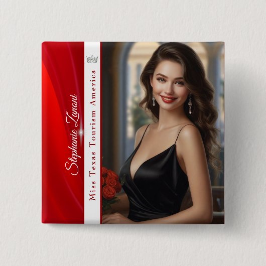 Ruby Sash Pageant Button (Vorderseite)