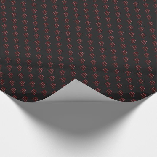 Ruby Scorpio Symbol Wrapping Paper Geschenkpapier (Ecke)