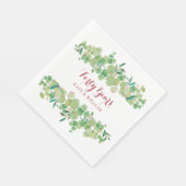 Ruby Script Greenery zum 40. Hochzeitstag Serviette (Ecke)