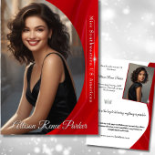 Ruby Shine Autografikkarte für Seitenanschlüsse Einladung