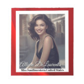 Ruby Shine Pageant Autograph Pad Notizblock (Vorderseite)