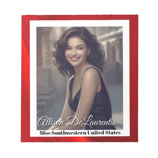 Ruby Shine Pageant Autograph Pad Notizblock (Vorderseite)