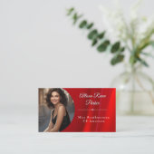 Ruby Shine Pageant Business Card Visitenkarte (Stehend Vorderseite)