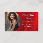 Ruby Shine Pageant Business Card Visitenkarte (Vorderseite)