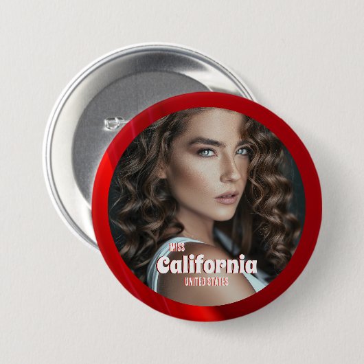 Ruby Shine Pageant Button (Vorne & Hinten)