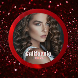 Ruby Shine Pageant Button