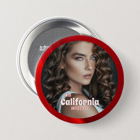 Ruby Shine-Wettkampfbutton Button (Vorne & Hinten)
