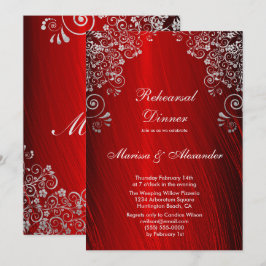 Ruby Silver Wedding Probe Dinner Einladung