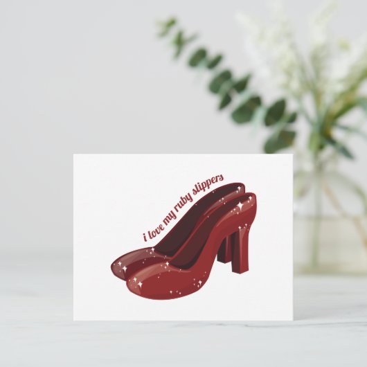 Ruby Slippers Postkarte (Stehend Vorderseite)