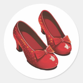 Ruby Slippers Runder Aufkleber