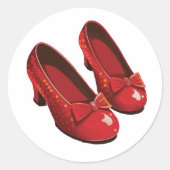 Ruby Slippers Runder Aufkleber (Vorderseite)