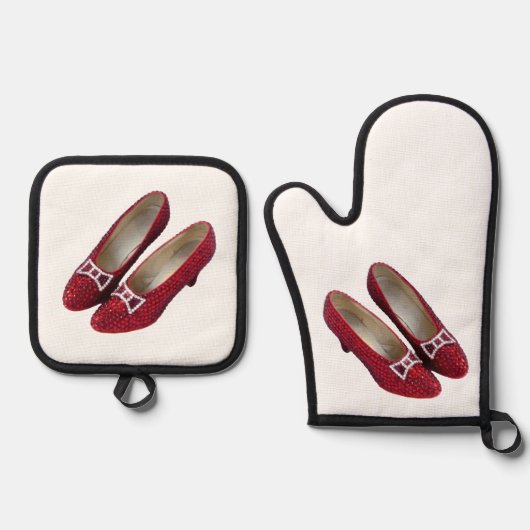 Ruby Slippers Wicked Oven Mitt & Pot Holder Set! Ofenhandschuh & Topflappen-Set (Vorderseite)