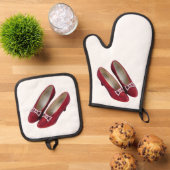 Ruby Slippers Wicked Oven Mitt & Pot Holder Set! Ofenhandschuh & Topflappen-Set (Oben Unten)