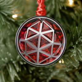 Ruby Sphere Ornament Aus Metall