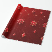 Ruby Star Gem Wrapping Paper Geschenkpapier (Ungerollt)